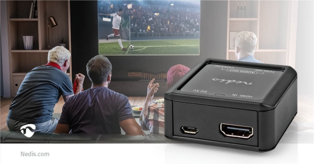 Digitale Audioconverter | 1-weg | Input: DC Power / HDMI™ Input | Output: 1x Coax Audio / 1x TosLink Female | Automatisch | Antraciet