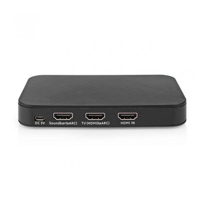 Digitale Audioconverter | 2-wegs | Input: DC Power / 1 x HDMI™ Input | Output: 2x HDMI™ Output | Automatisch | Antraciet
