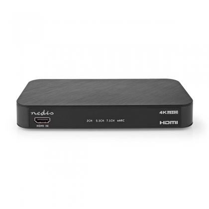 Digitale Audioconverter | 2-wegs | Input: DC Power / 1 x HDMI™ Input | Output: 1x 3,5 mm / 1x TosLink / 3x HDMI™ Output | Automatisch / Drukknop | Antraciet