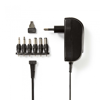 Universele AC adapter 1,5A 3/4,5/5/6/7,5/9/12 V DC 