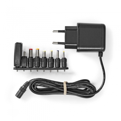 Universele AC-Stroomadapter | 12.5 W | 5 V DC | 1.60 m | 2.5 A | 8 plug(s) | Zwart