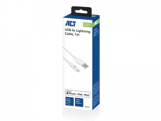 USB Lightning-kabel voor Apple 1.0 m - MFI-gecertificeerd