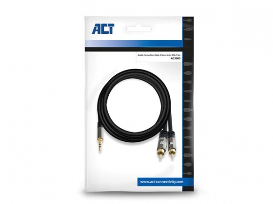 Audio aansluitkabel 3.5 mm naar 2 x RCA - 1.5 m