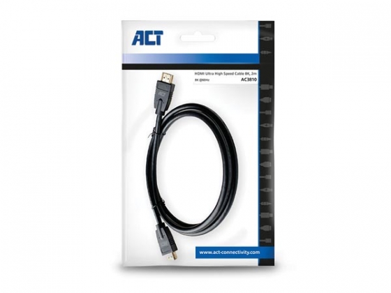 HDMI 8K Ultra High Speed verbindingskabel 2 m HDMI-A male - HDMI-A male - v 2.1