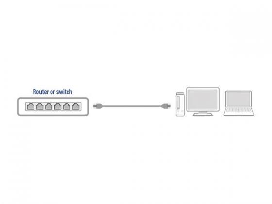 CAT6 U/UTP netwerkkabel, koper, 15m, zwart