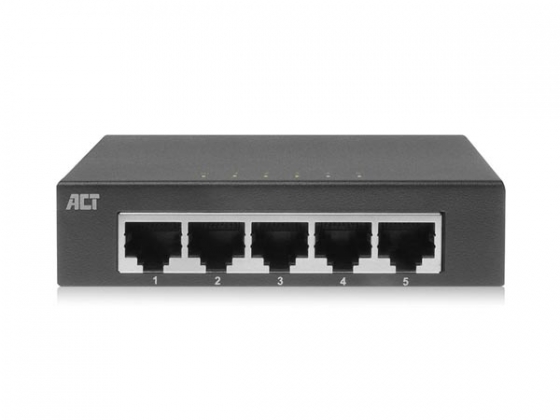 10/100/1000 Mbps netwerkschakelaar 5 poorten - metalen ontwerp