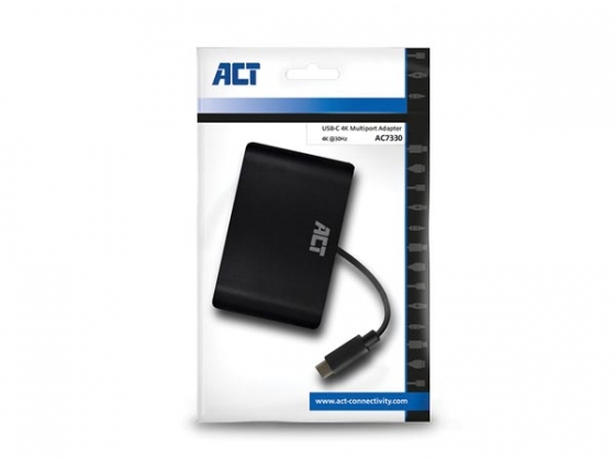 USB-C naar HDMI of VGA-Multiport Adapter 4K met Ethernet en USB-Hub - 4K @ 30 Hz - 0.15 m