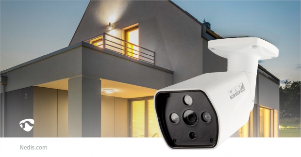 CCTV-Beveiligingscamera | Full HD 1080p | Nachtzicht: 25 m | Netvoeding | 1/3" CMOS | Kijkhoek: 82 ° | Lens: 3.6 mm | ABS | Wit / Zwart
