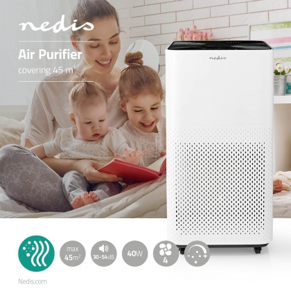Luchtreiniger | Geschikt voor ruimtes tot: 45 m² | Clean Air Delivery Rate (CADR): 360 m³/h | Luchtkwaliteitsindicator | Wit