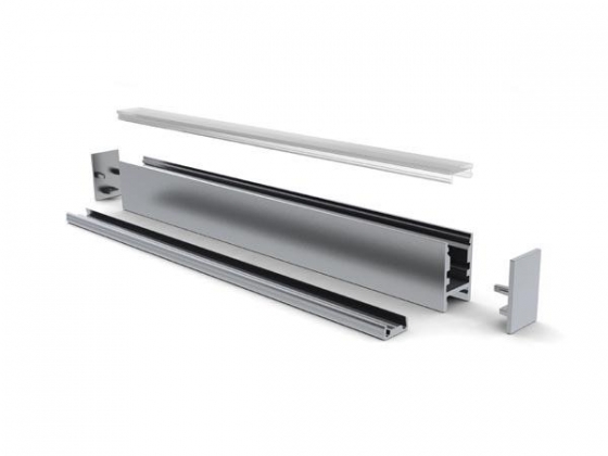 ALU-SWISS - ALUMINIUMPROFIEL VOOR LEDSTRIP - SMAL 6-8 mm - GEANODISEERD ALUMINIUM - ZILVER - 2 m