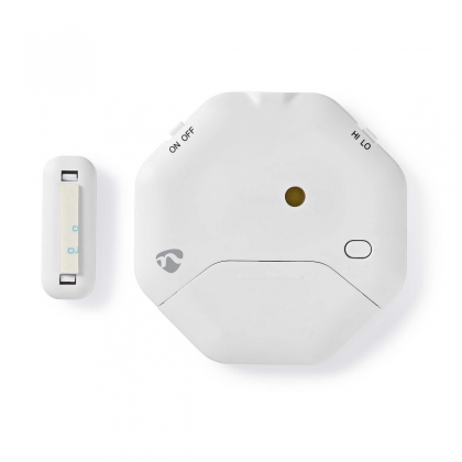 Deurstop-Raamalarm | Magnetic Sensor | Batterij Gevoed | 2x CR2032 | 85 dB | Wit