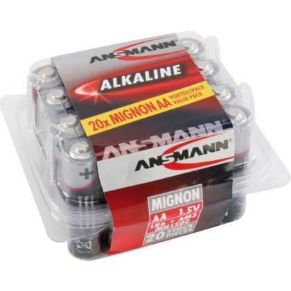ANSMANN RED-LINE ALKALINE BATTERIJ AA / LR6 20 STUKS PER BOX