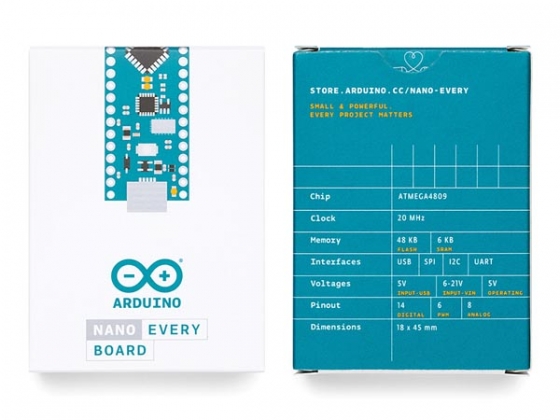ARDUINO® NANO EVERY ZONDER HEADERS