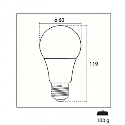 LED-Lamp E27 Bol 12 W 1280 lm 3000 K