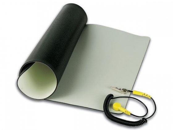 ANTISTATISCHE DISSIPATIEVE MAT MET AARDINGSKABEL- 50 x 60 cm