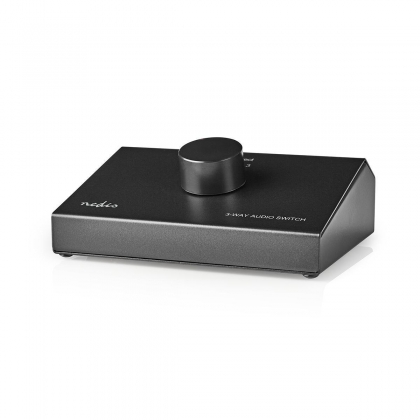 Analoge Audio-Switch | 3 poort(en) | Input: 3x (2x RCA Female) | Output: 1x (2x RCA Female) | Manueel | Metaal | Zwart