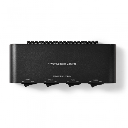 Speaker Control Box | 4-Poorts poort(en) | Terminal Schroeven | Luidspreker Impedantie: 4-16 Ohm | Maximale Belasting per Kanaal: 200 W | Aluminium | Zwart