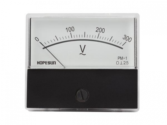 ANALOGE PANEELMETERVOOR AC SPANNINGSMETINGEN 300V AC / 70 x 60mm