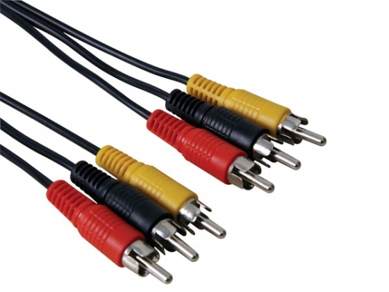3 x RCA PLUG MANNELIJK NAAR 3 x RCA PLUG MANNELIJK / 1.2m