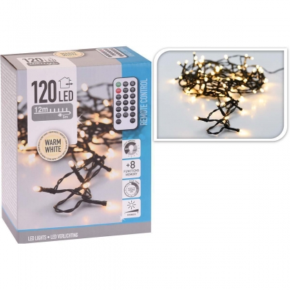 LEDVERLICHTING AFSTANDSBEDIENING 120LED WARM WIT