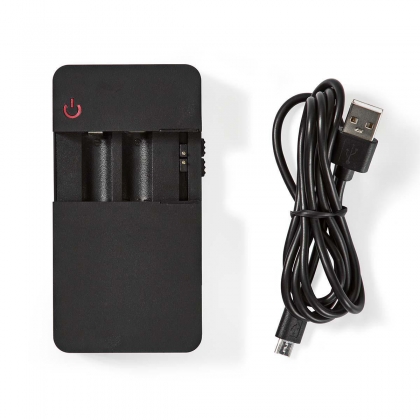 Universele Batterijlader | Camera | USB | 3.6 / 7.4 V DC | Zwart