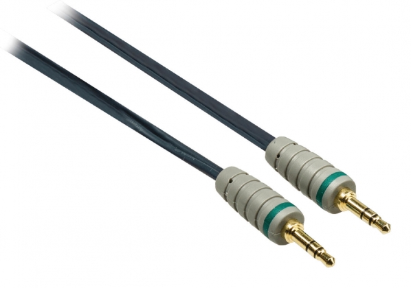 Stereo Audiokabel 3.5 mm Male - 3.5 mm Male 10.0 m Blauw