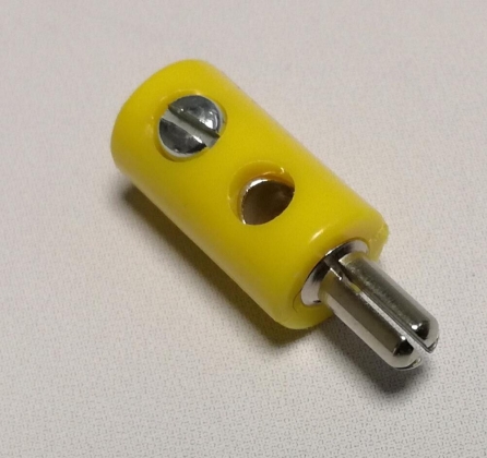 BANAANSTEKKER MINI 2.6MM MALE GEEL