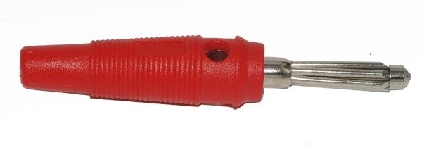 BANAANPLUG 4MM ROOD LC