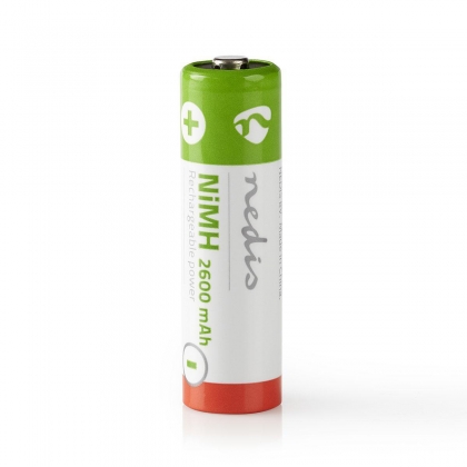 Oplaadbare NiMH batterij AA | 1,2 V | 2600 mAh | 4 stuks | Blister