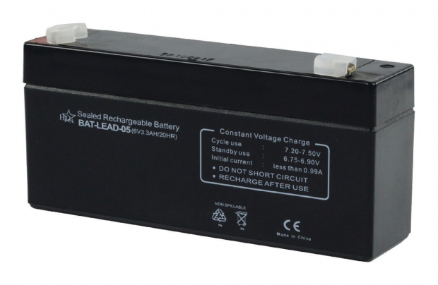 Oplaadbare Loodzuur Accu 6 V 3200 mAh 134 mm x 35 mm x 61 mm