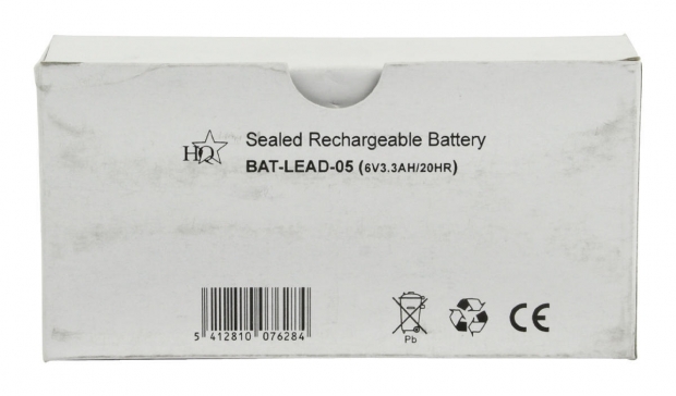 Oplaadbare Loodzuur Accu 6 V 3200 mAh 134 mm x 35 mm x 61 mm