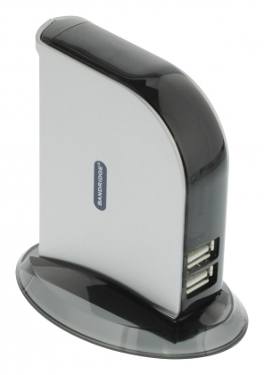 7 Poorten Hub USB 2.0 Grijs + 2,5A voeding