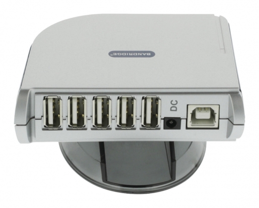 7 Poorten Hub USB 2.0 Grijs + 2,5A voeding
