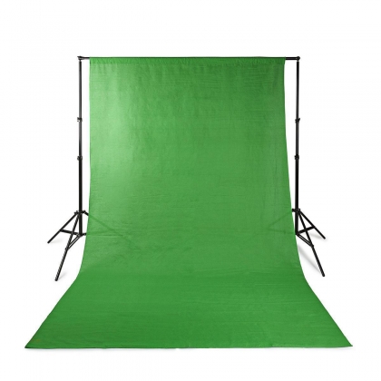 Set Achtergronddoeken voor Fotostudio | 1,90 x 2,95 m | Inclusief reistas | Statieven inbegrepen | Zwart | 1 Stuks