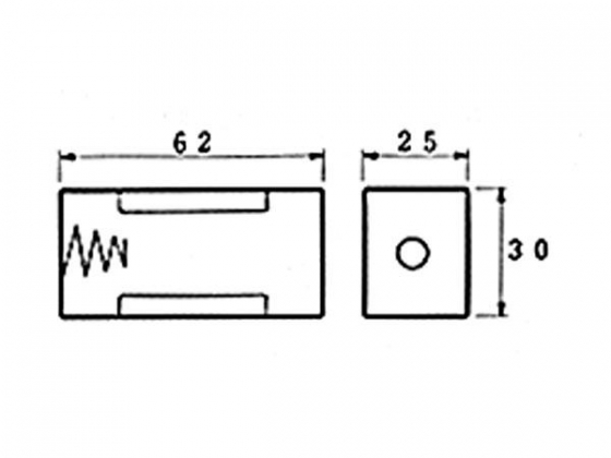 BATTERIJHOUDER VOOR 1 x C-CEL (MET SOLDEERLIPPEN)