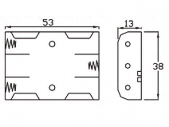 BATTERIJHOUDER VOOR 3 x AAA-BATTERIJEN