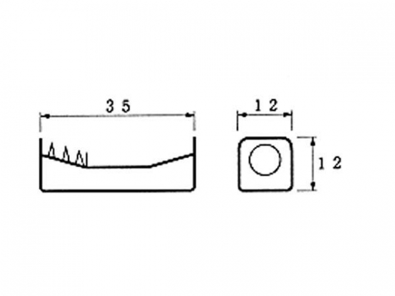 BATTERIJHOUDER VOOR 1 x N-CEL (MET SOLDEERLIPPEN)