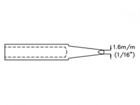 SOLDEERPUNT - BEITELVORM - 1.6 mm (1/16")