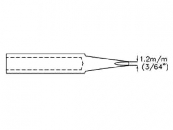 SOLDEERPUNT - BEITELVORM - 1.2 mm (3/64")