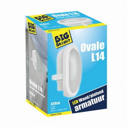 BULKHEAD LEDLAMP - OVAAL - 6 W - NEUTRAALWIT