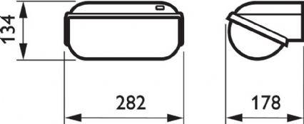 FWC120 40KP wandarmatuur PLC 18W zwart