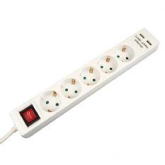 Tafelcontactdoos met 2 USB poorten