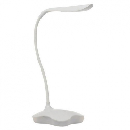 Witte design LED-bureaulamp op batterijen