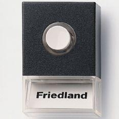 Friedland Pushlite deurdrukker zwart D723 met verlichting