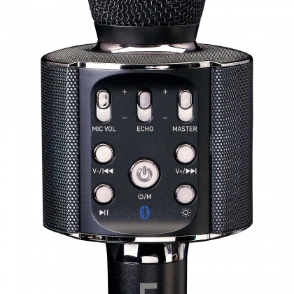 Bluetooth® karaokemicrofoon met luidspreker & verlichting Zwart