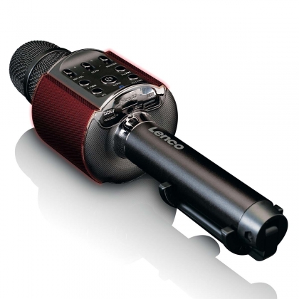 Bluetooth® karaokemicrofoon met luidspreker & verlichting Zwart