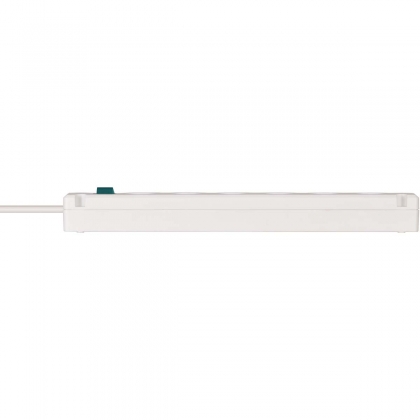 Bremounta stekkerdoos 6-voudig (meervoudige stekkerdoos met 90 graden stekkerdozen, stekkerdoos met montagemogelijkheid en 3 m kabel) wit TYPE F