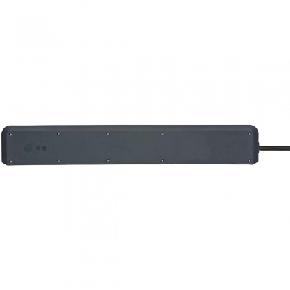 Secure-Tec, stekkerdoos 6-voudig met overspanningsbeveiliging en Main-Follow-functie (3m kabel en schakelaar)