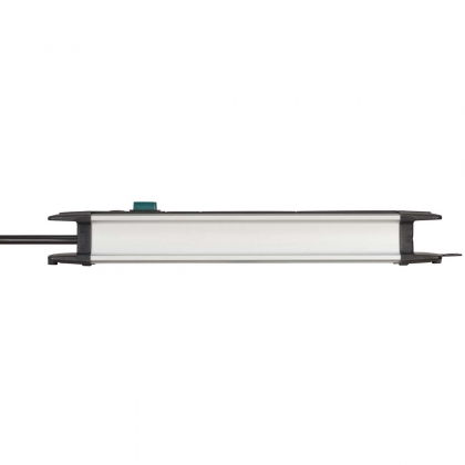 Stekkerdoos Premium-Alu-Line 4-voudig 1.80 m Aluminium/Zwart - Geaard TYPE F