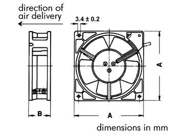 SUNON VENTILATOR 12VDC GLIJLAGER 40 x 40 x 10mm